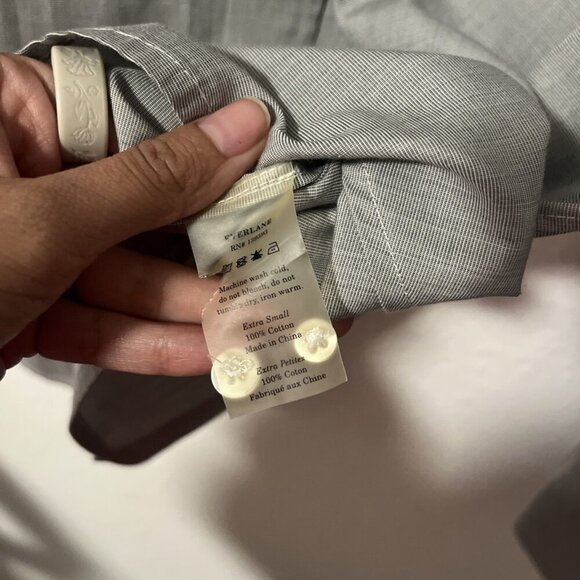 Everlane Men's Classic Oxford Shirt Gray Size XS Button Down Long Sleeve - Picture 5 of 7